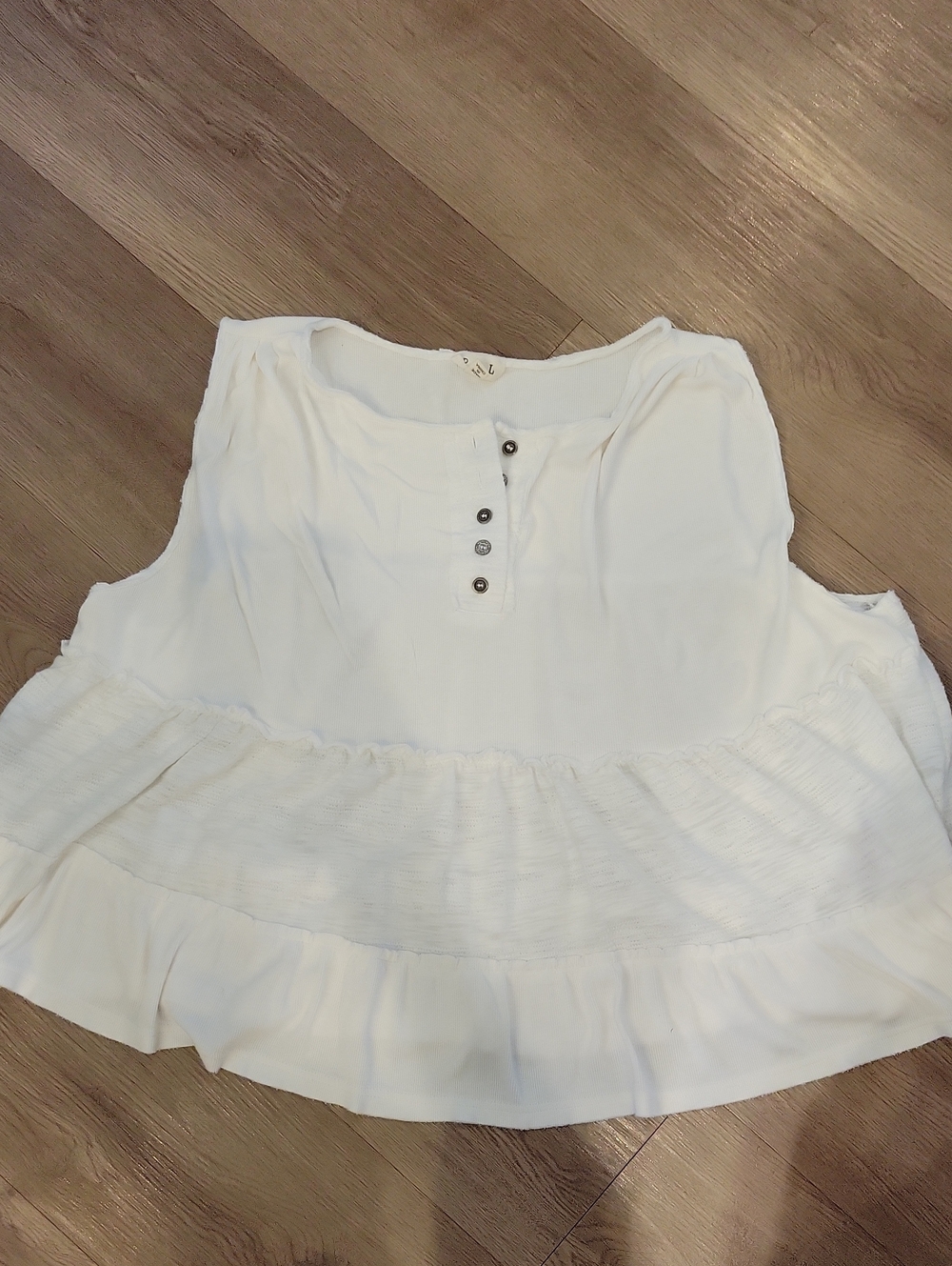 Pol Oversized White Tank